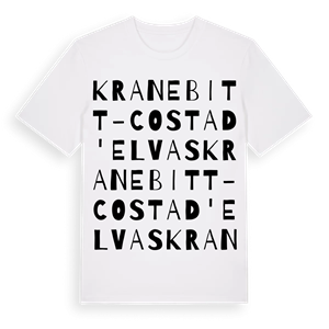 Kranebitt - Costa d'Elvas ordlek t-shirt – ekologisk bomull t-shirt från Pinshirt