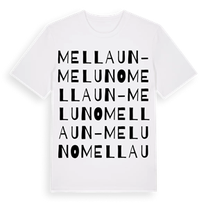 Mellaun - Meluno ordlek t-shirt – ekologisk bomull t-shirt från Pinshirt
