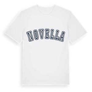 Novella college t-shirt – ekologisk bomull t-shirt från Pinshirt