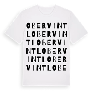 Obervintl ordlek t-shirt – ekologisk bomull t-shirt från Pinshirt