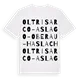 Oltrisarco-Aslago - Oberau-Haslach ordlek t-shirt