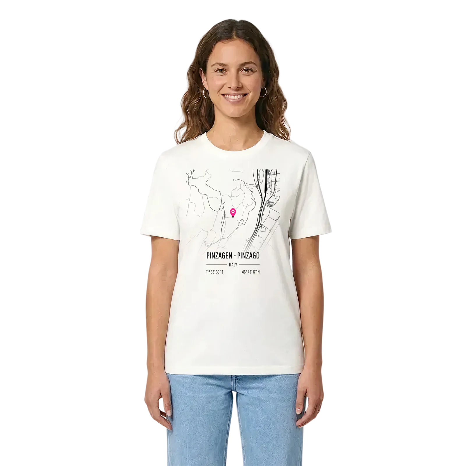 Pinzagen - Pinzago karta t-shirt – White, i miljö