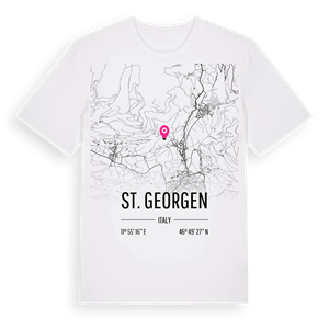 St. Georgen karta t-shirt – ekologisk bomull t-shirt från Pinshirt