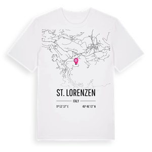 St. Lorenzen karta t-shirt – ekologisk bomull t-shirt från Pinshirt