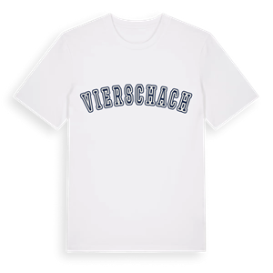 Vierschach college t-shirt – ekologisk bomull t-shirt från Pinshirt