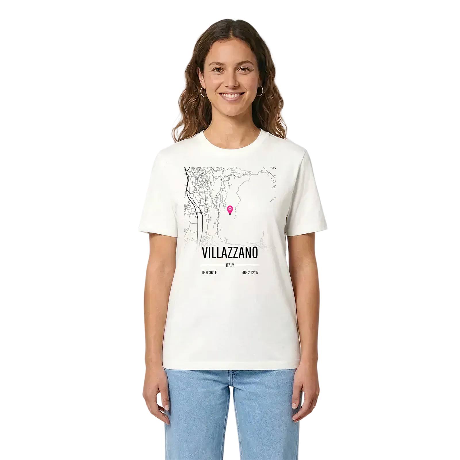 Villazzano karta t-shirt – White, i miljö