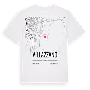 Villazzano karta t-shirt – ekologisk bomull t-shirt från Pinshirt