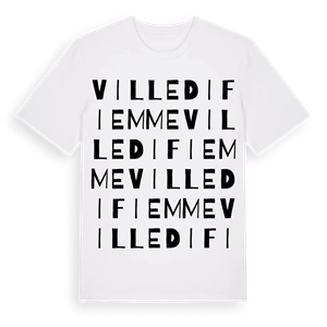 Ville di Fiemme ordlek t-shirt – ekologisk bomull t-shirt från Pinshirt