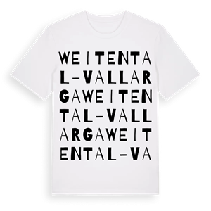 Weitental - Vallarga ordlek t-shirt – ekologisk bomull t-shirt från Pinshirt