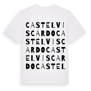 Castel Viscardo ordlek t-shirt – ekologisk bomull t-shirt från Pinshirt