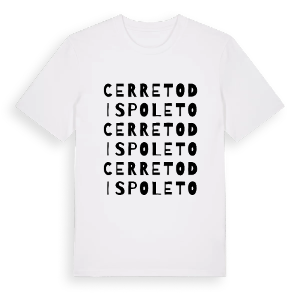 Cerreto di Spoleto ordlek t-shirt – ekologisk bomull t-shirt från Pinshirt