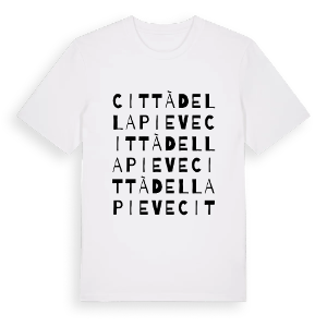 Città della Pieve ordlek t-shirt – ekologisk bomull t-shirt från Pinshirt