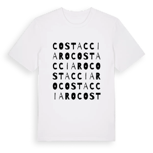 Costacciaro ordlek t-shirt – ekologisk bomull t-shirt från Pinshirt
