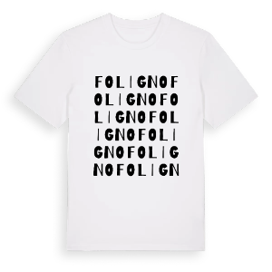 Foligno ordlek t-shirt – ekologisk bomull t-shirt från Pinshirt