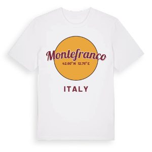 Montefranco cirkel t-shirt – ekologisk bomull t-shirt från Pinshirt
