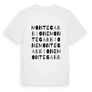 Montegabbione ordlek t-shirt – ekologisk bomull t-shirt från Pinshirt