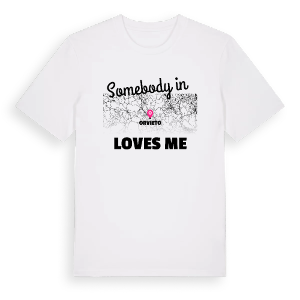Någon i Orvieto älskar mig t-shirt – ekologisk bomull t-shirt från Pinshirt