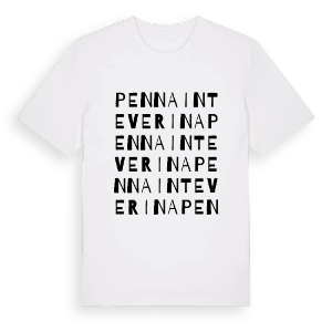 Penna in Teverina ordlek t-shirt – ekologisk bomull t-shirt från Pinshirt