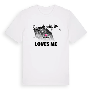 Någon i Perugia älskar mig t-shirt – ekologisk bomull t-shirt från Pinshirt