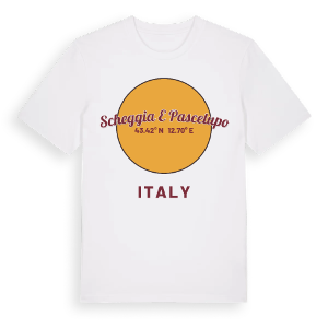 Scheggia e Pascelupo cirkel t-shirt – ekologisk bomull t-shirt från Pinshirt
