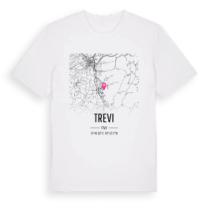 Trevi karta t-shirt – ekologisk bomull t-shirt från Pinshirt