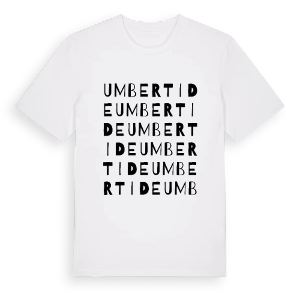 Umbertide ordlek t-shirt – ekologisk bomull t-shirt från Pinshirt