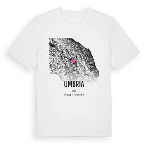 Umbria karta t-shirt – ekologisk bomull t-shirt från Pinshirt