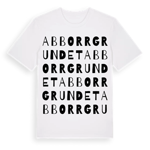 Abborrgrundet ordlek t-shirt – ekologisk bomull t-shirt från Pinshirt