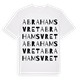 White t-shirt med Abrahamsvret ordlek t-shirt