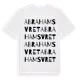White t-shirt med Abrahamsvret ordlek t-shirt