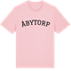 Pink Cotton t-shirt med Åbytorp böjd t-shirt