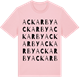 Pink Cotton t-shirt med Ackarby ordlek t-shirt