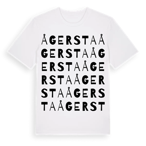 Ågersta ordlek t-shirt – ekologisk bomull t-shirt från Pinshirt