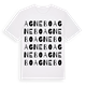 White t-shirt med Agnebo ordlek t-shirt