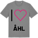 Mid Heather Gray t-shirt med Jag älskar Åhl t-shirt stort tryck
