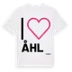 White t-shirt med Jag älskar Åhl t-shirt stort tryck
