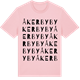Pink Cotton t-shirt med Åkerby by ordlek t-shirt