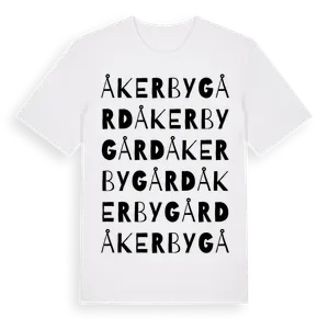 Åkerby Gård ordlek t-shirt – ekologisk bomull t-shirt från Pinshirt