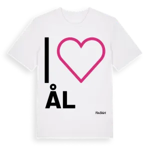 Jag älskar Ål t-shirt stort tryck – ekologisk bomull t-shirt från Pinshirt
