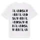 White t-shirt med Ålands Kvarn ordlek t-shirt