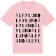 Pink Cotton t-shirt med Älbylund ordlek t-shirt
