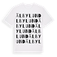White t-shirt med Älbylund ordlek t-shirt