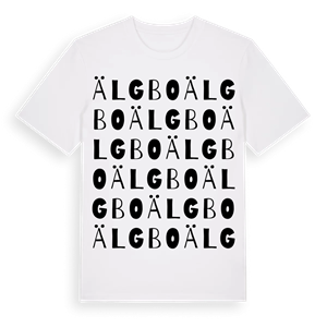 Älgbo ordlek t-shirt – ekologisk bomull t-shirt från Pinshirt