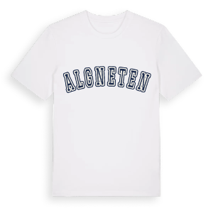 Algneten college t-shirt – ekologisk bomull t-shirt från Pinshirt