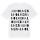 White t-shirt med Alholmen ordlek t-shirt
