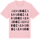 Pink Cotton t-shirt med Almunge ordlek t-shirt