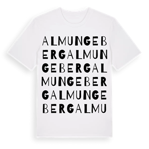 Almungeberg ordlek t-shirt – ekologisk bomull t-shirt från Pinshirt