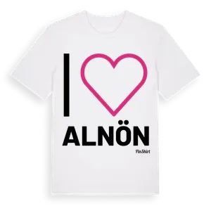 Jag älskar Alnön t-shirt stort tryck – ekologisk bomull t-shirt från Pinshirt