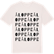 Vintage White t-shirt med Åloppe ordlek t-shirt