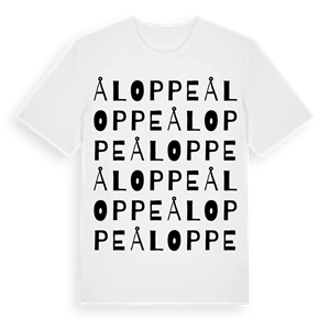 Åloppe ordlek t-shirt – ekologisk bomull t-shirt från Pinshirt
